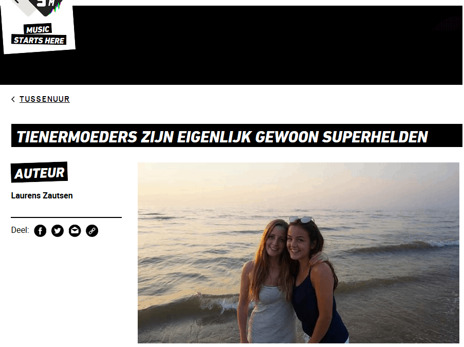 Emma | Stichting voor tienerMoeders op de radio bij 3FM Tussenuur
